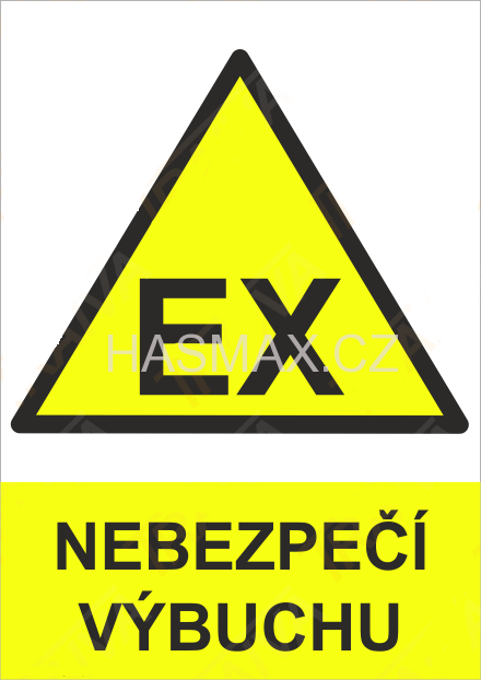 EX - NEBEZPEČÍ VÝBUCHU A5/A4 - SAMOLEPKA/PLAST